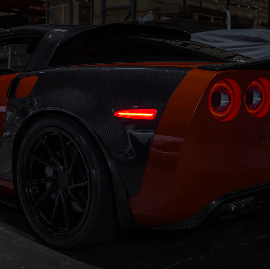 Corvette C6 Rear Red Light LED Side Markers Pair image 42