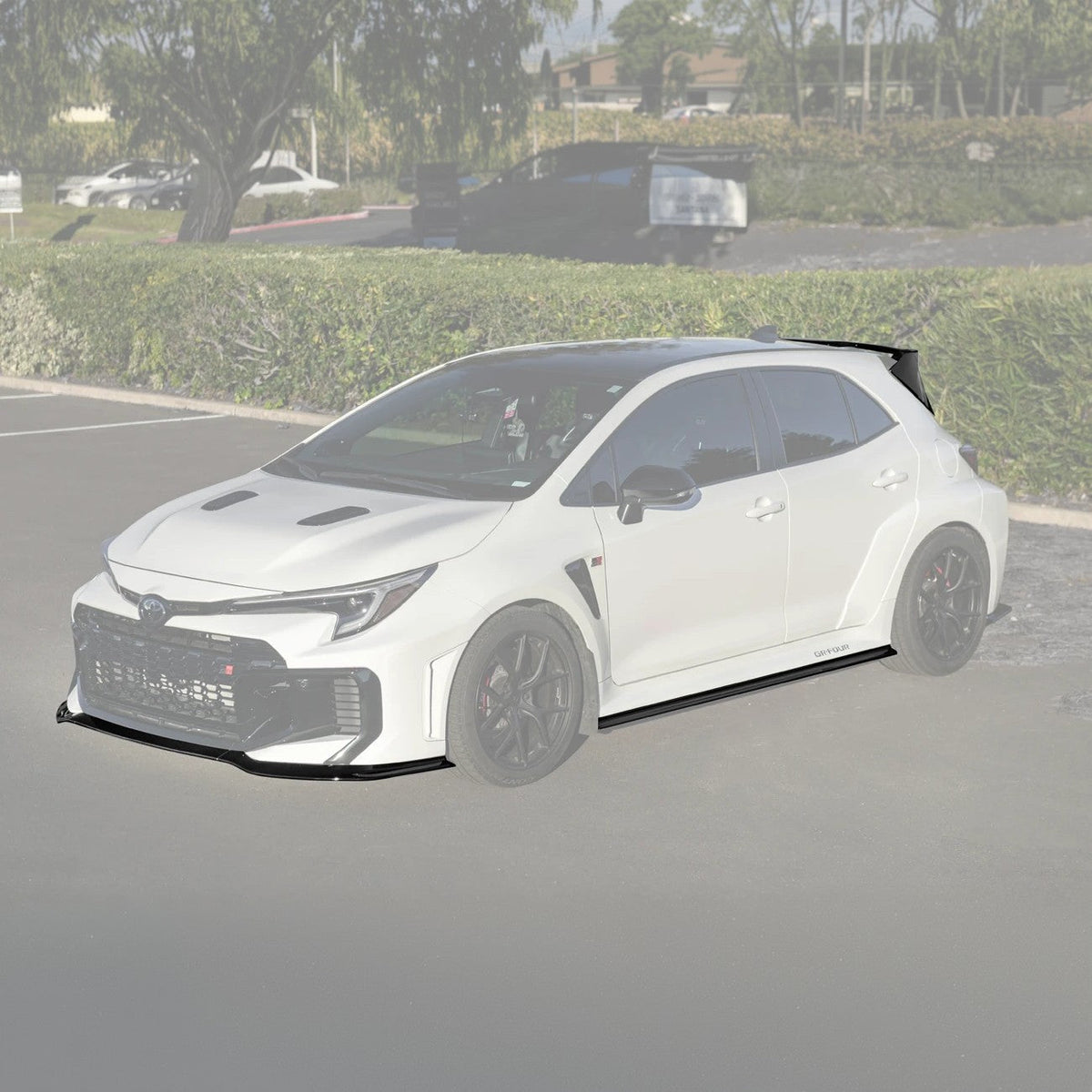 2025-Up Toyota GR Corolla Glossy Black Front Lip Side Skirts Rear Wing Spoiler image 1