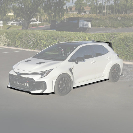 2025-Up Toyota GR Corolla Glossy Black Front Lip Side Skirts Rear Wing Spoiler image 1