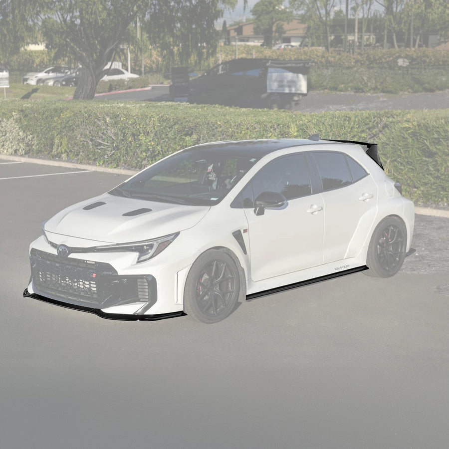 2025-Up Toyota GR Corolla Glossy Black Front Lip Side Skirts Rear Wing Spoiler image 1