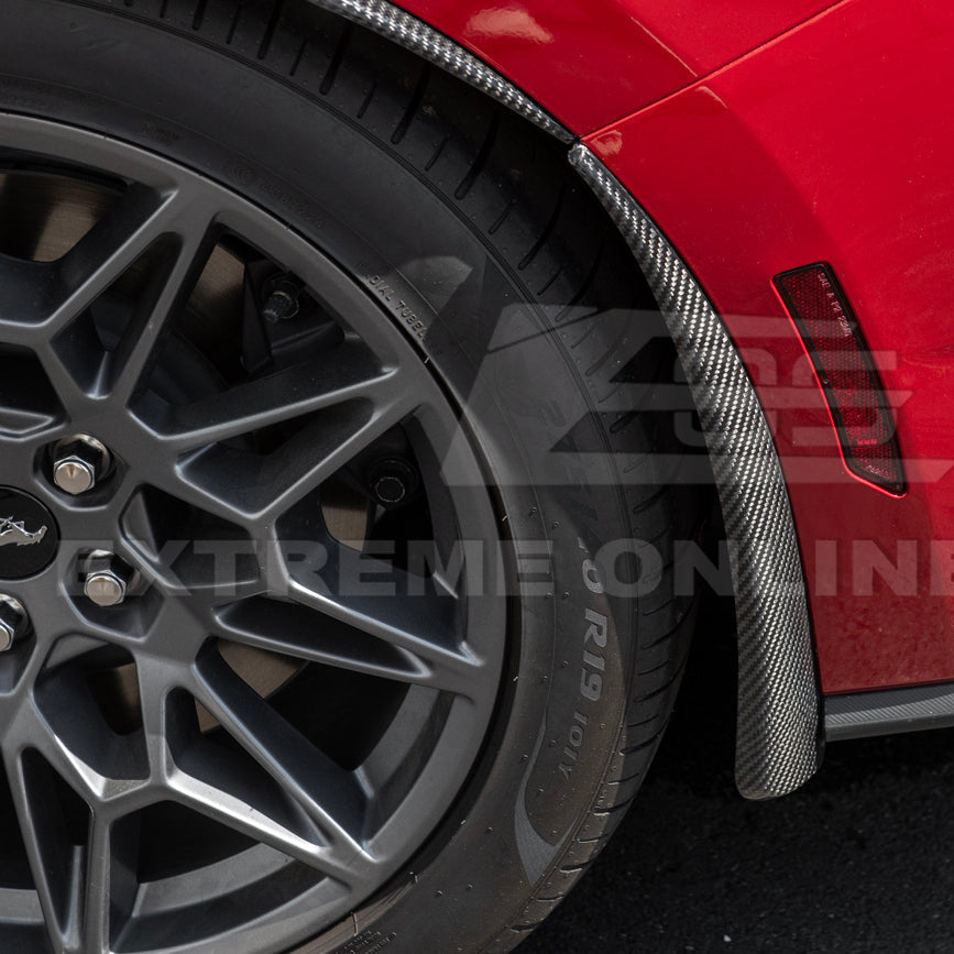 2024+ Ford Mustang DRY CARBON FIBER Fender Flares Mud Flap image 75