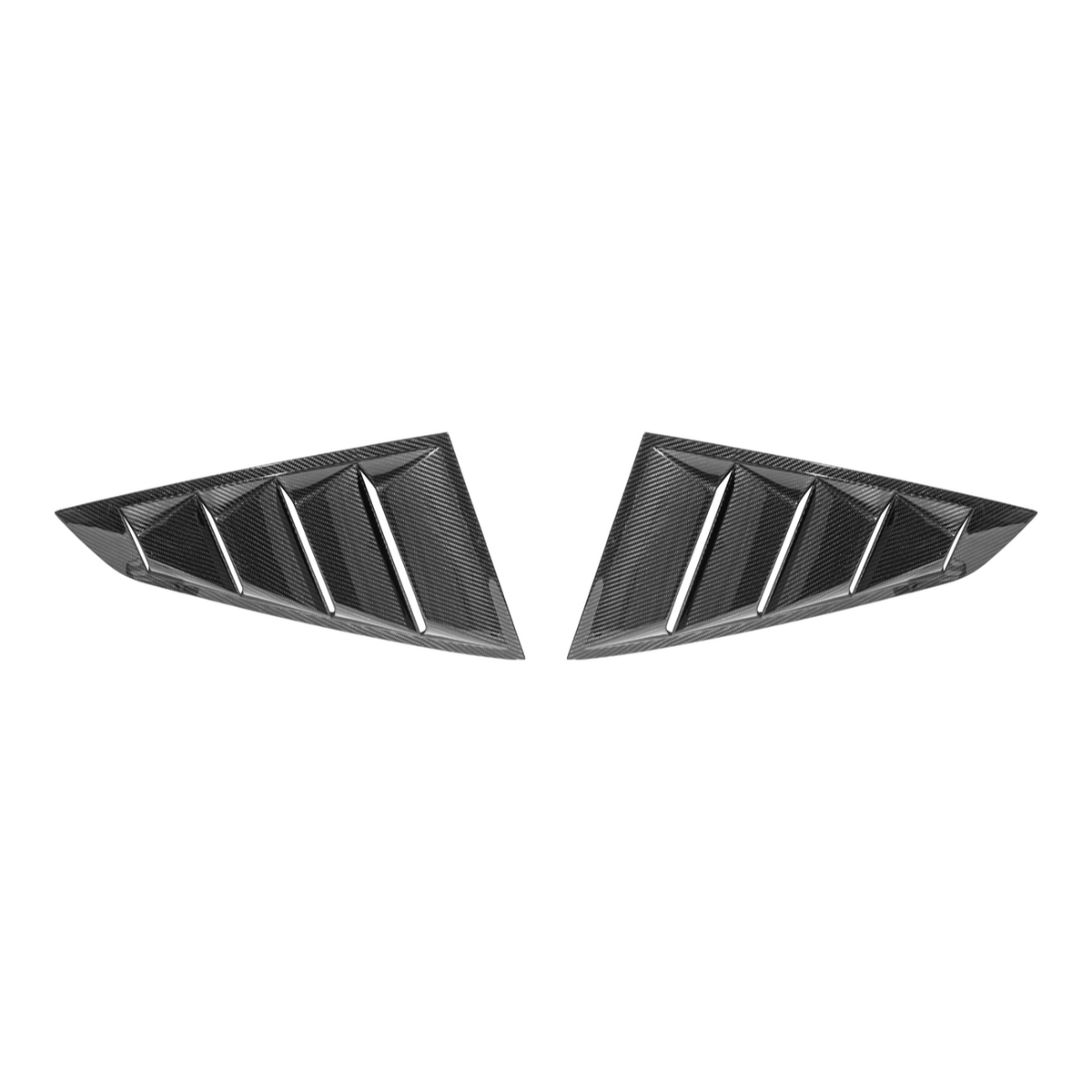 2024-Up Ford Mustang Carbon Fiber Side Quarter Window Louver Sun Shade Cover image 1