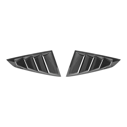 2024-Up Ford Mustang Carbon Fiber Side Quarter Window Louver Sun Shade Cover image 1