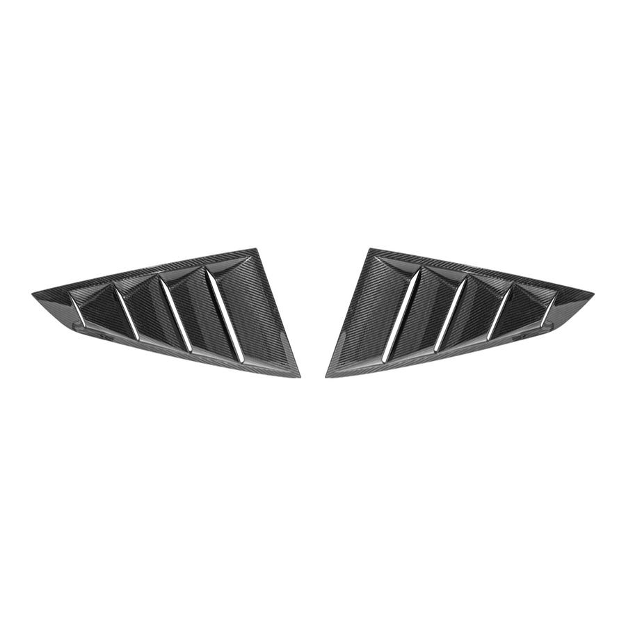 2024-Up Ford Mustang Carbon Fiber Side Quarter Window Louver Sun Shade Cover image 1