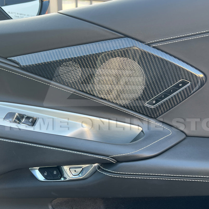 Corvette C8 DRY CARBON FIBER Door Speaker Cover image 4
