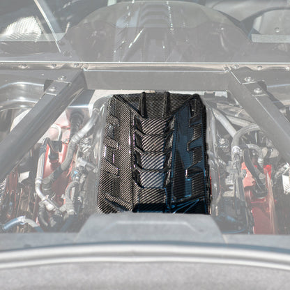 2020-Up Corvette C8 DRY CARBON FIBER LT2 Rear Engine Cover image 1