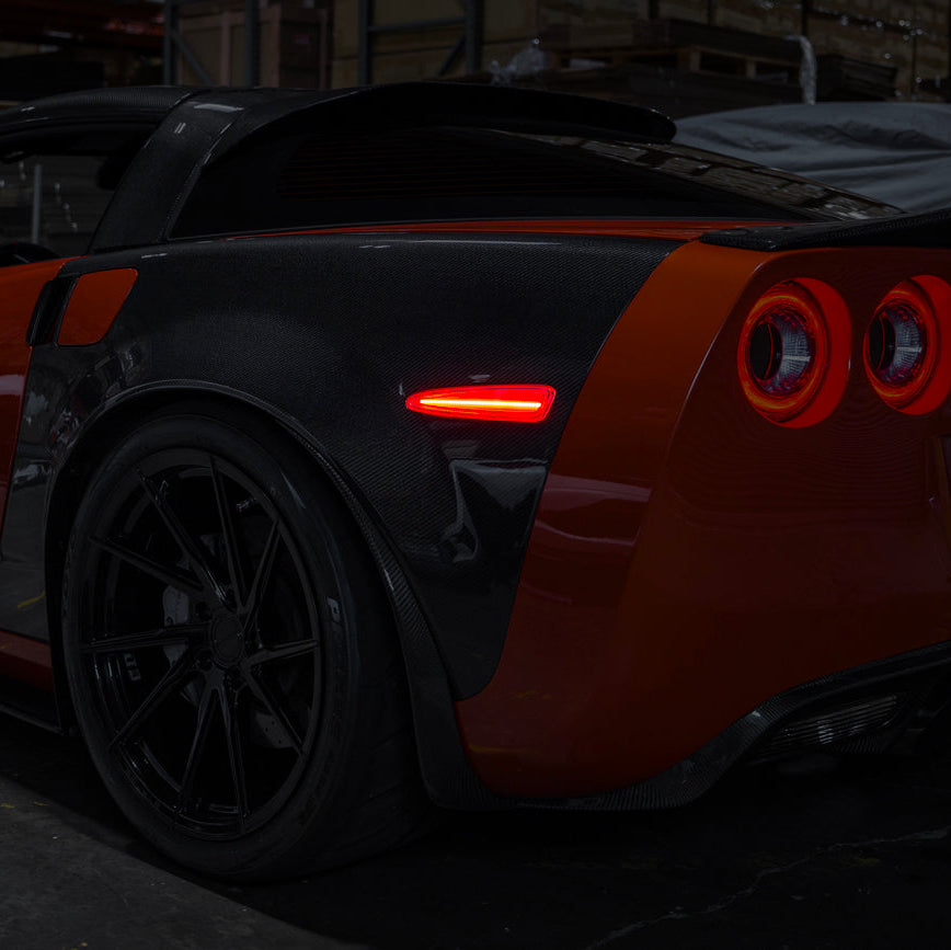 Corvette C6 Rear Red Light LED Side Markers Pair image 3