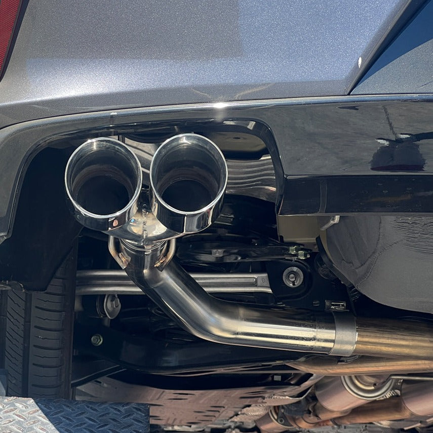 2021-Up Acura TLX Stainless Steel Muffler Delete Quad Tips Axle Back Exhaust image 2