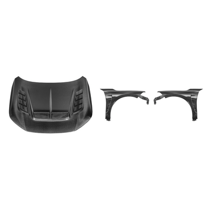 2022-Up Honda Civic | JDM Varis Style CARBON FIBER Front Vented Hood w/ Fender image 2