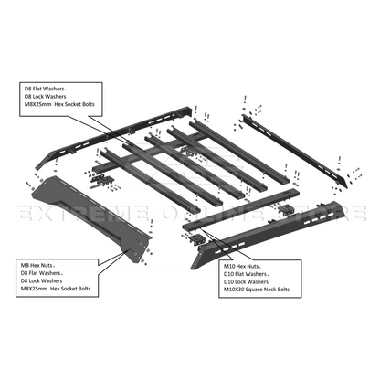 2024-Up Toyota Tacoma Top Roof Rack Cargo Carrier image 38
