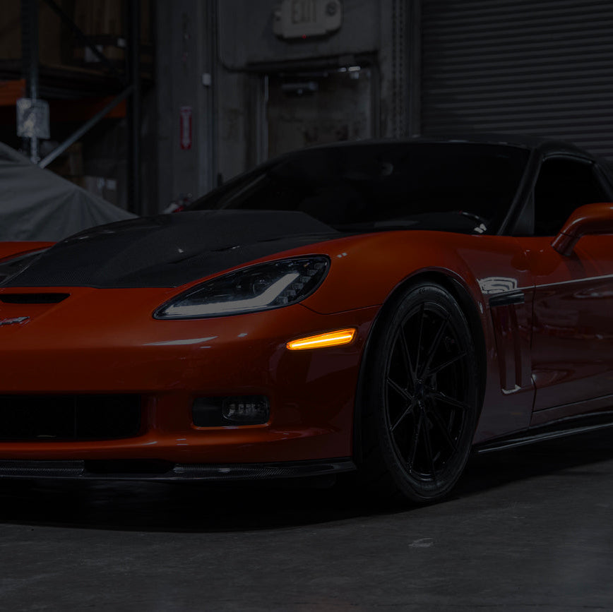 Corvette C6 Front Amber Light LED Side Markers Pair image 40