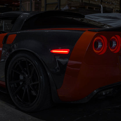 Corvette C6 Rear Red Light LED Side Markers Pair image 1
