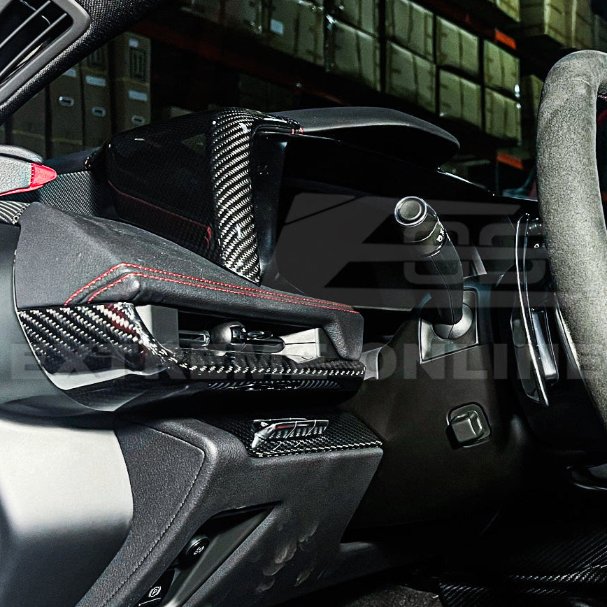 Corvette C8 DRY CARBON FIBER HUD Headlight Switch Button Panel Cover image 6