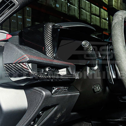 Corvette C8 DRY CARBON FIBER HUD Headlight Switch Button Panel Cover image 6