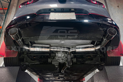 2019-Present Mazda 3 Hatchback Axle Back Dual Tips Muffler Exhaust image 3