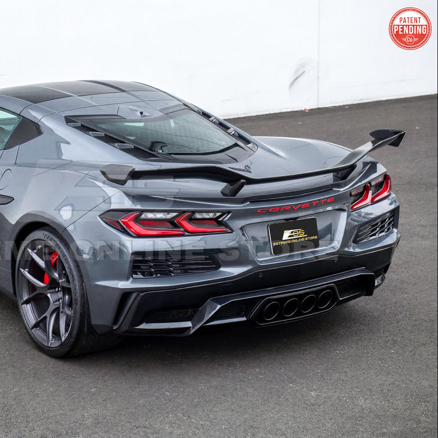 Corvette C8 Z06 W/ Z07 Package Factory Dry Carbon Fiber Rear High Wing Spoiler image 5