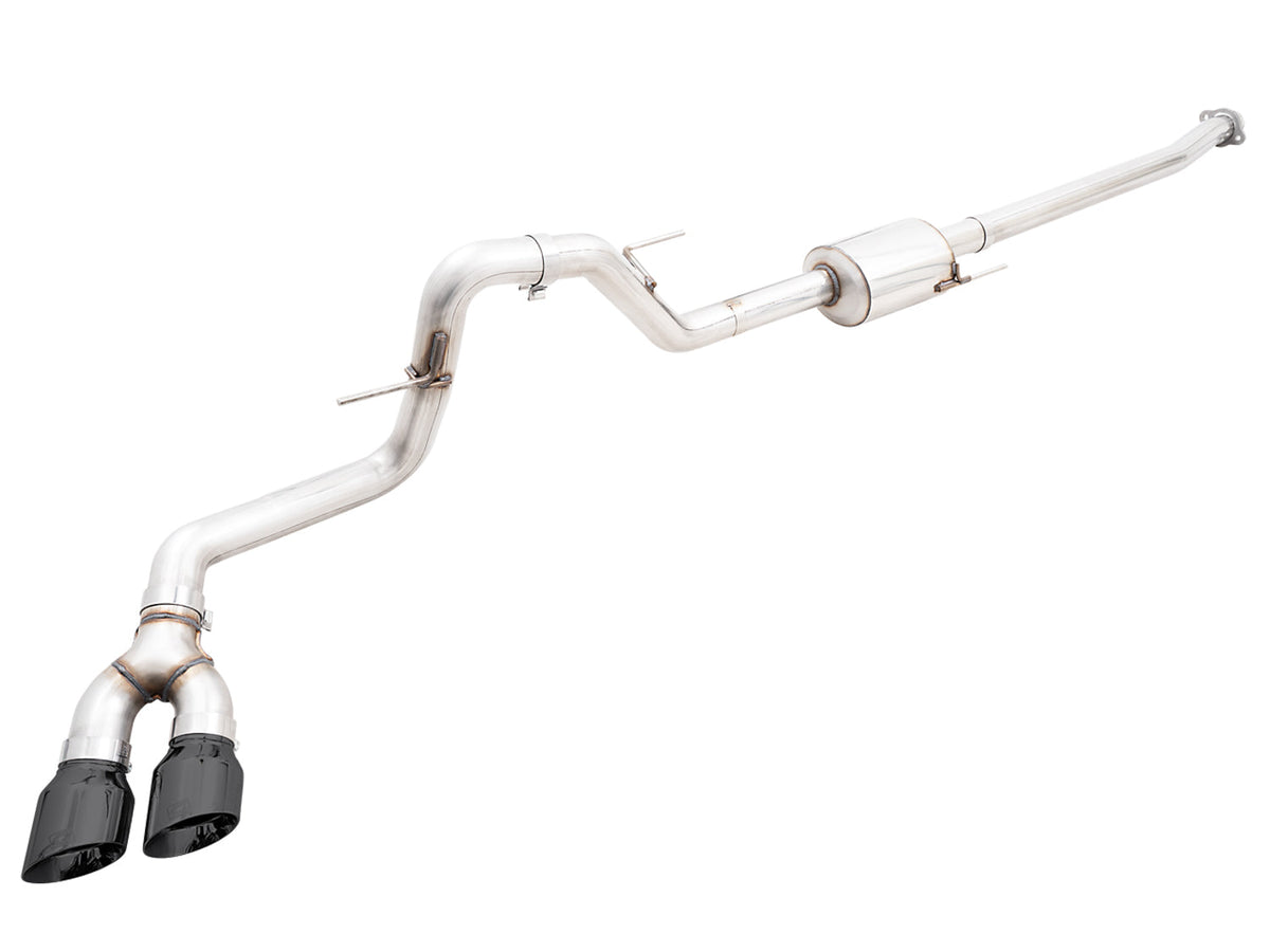 AWE 0FG Dual Side Exit Exhaust for '21+ Ford F-150 - 4.5 Diamond Black Tips image 1