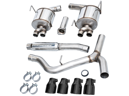 AWE Touring Edition Exhaust for VB Subaru WRX - Diamond Black Tips image 15
