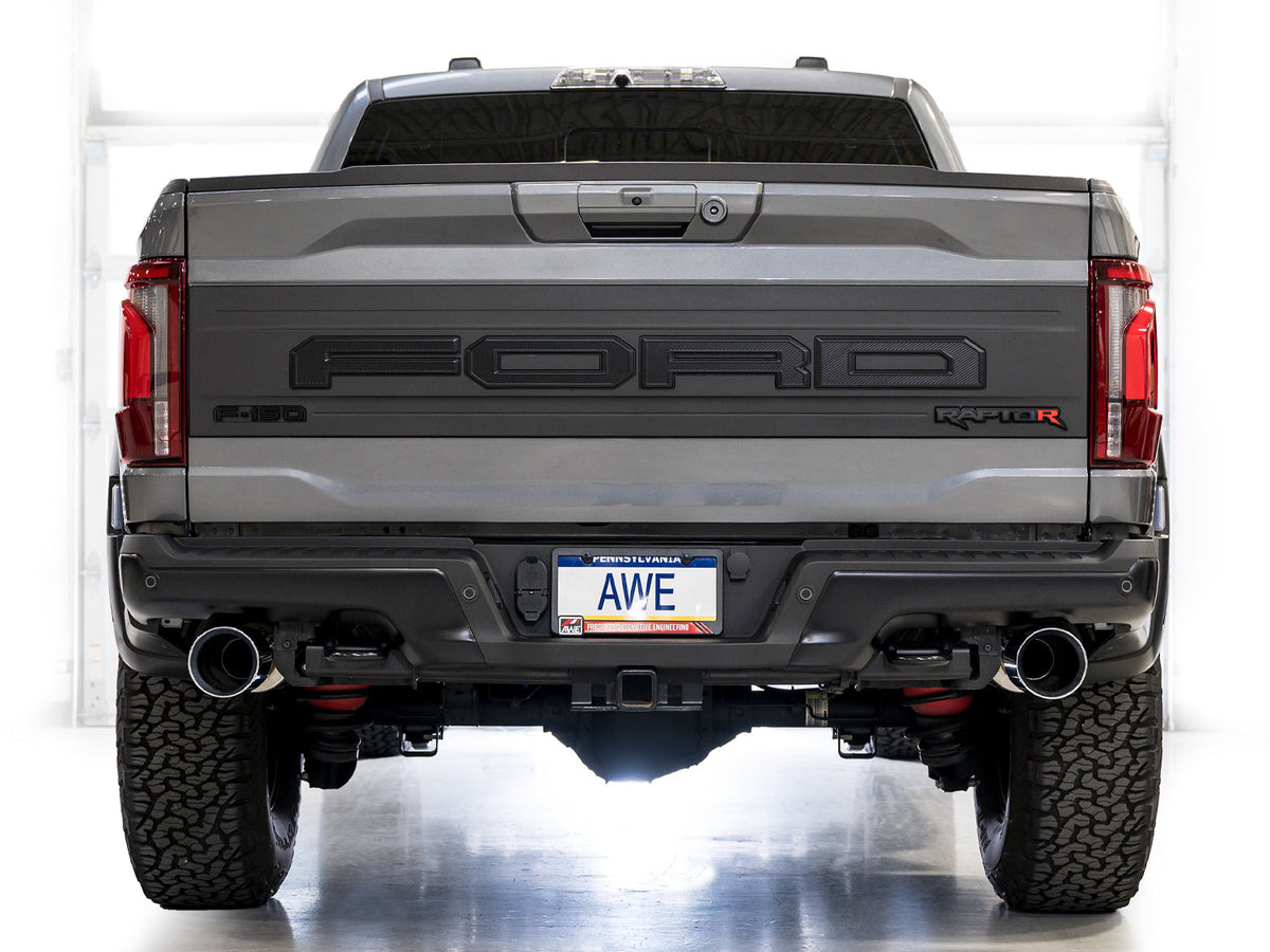 AWE SwitchPath™ Exhaust for Gen 3 Raptor R - Chrome Silver Tips image 5