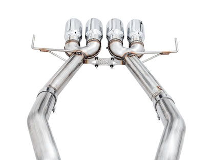 AWE Track Edition Axleback Exhaust for C7 Corvette Stingray / Z51 / Grand Sport / Z06 / ZR1 -- Chrome Silver Tips (includes AWE AFM valve simulators) image 6