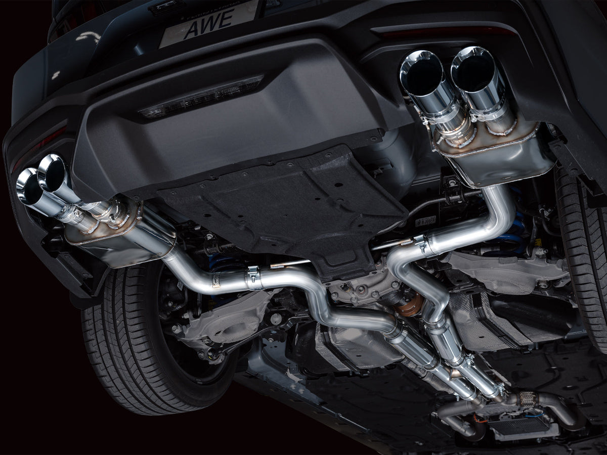 AWE SwitchPath™ Exhaust for S650 Ford Mustang GT Fastback - Quad Chrome Silver Tips image 3