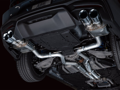 AWE SwitchPath™ Exhaust for S650 Ford Mustang GT Fastback - Quad Chrome Silver Tips image 3