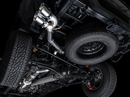 AWE 0FG Exhaust for 4th Gen Toyota Tacoma - Dual Chrome Silver Tips image 9