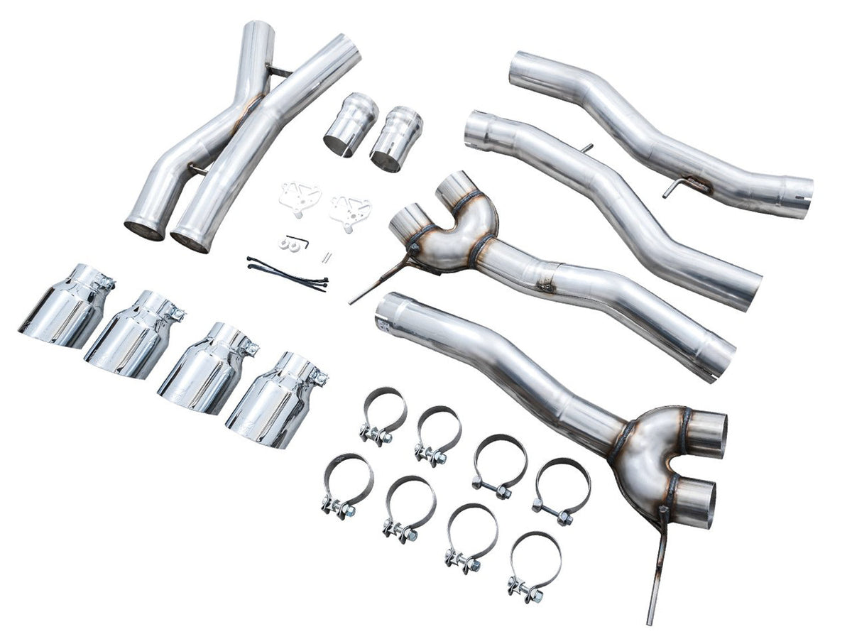 AWE Track Edition Catback Exhaust for BMW G8X M3/M4 - Chrome Silver Tips image 11