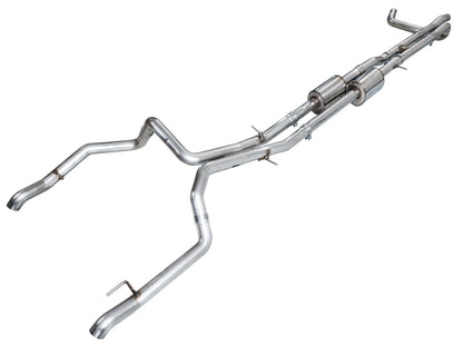 AWE 0FG Catback Split Rear Exit Exhaust for 4th Gen Silverado/Sierra 1500 6.2L (with bumper cutouts) - OE Tips image 1