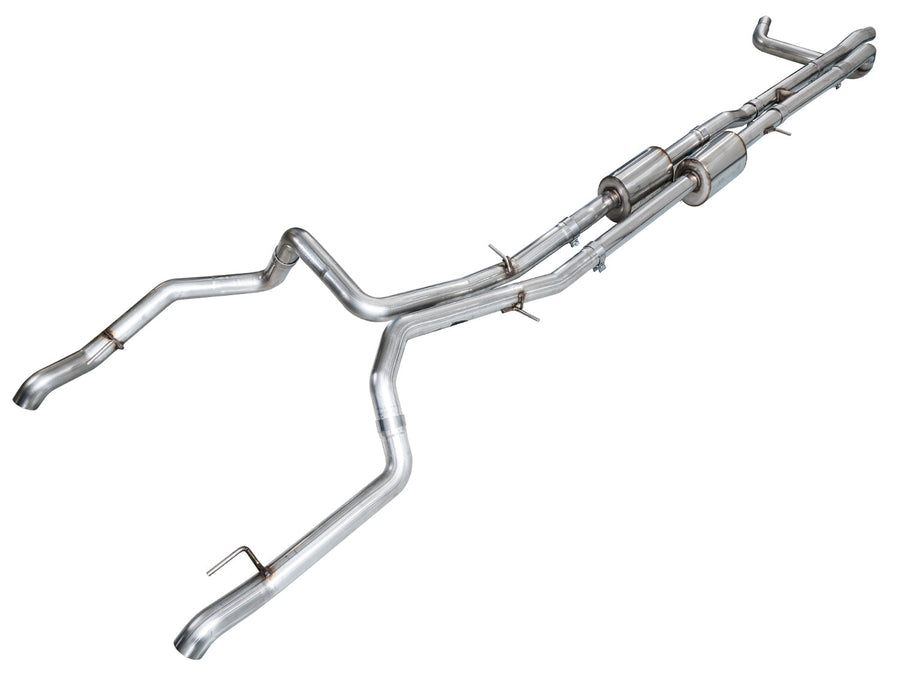 AWE 0FG Catback Split Rear Exit Exhaust for 4th Gen Silverado/Sierra 1500 6.2L (with bumper cutouts) - OE Tips image 1