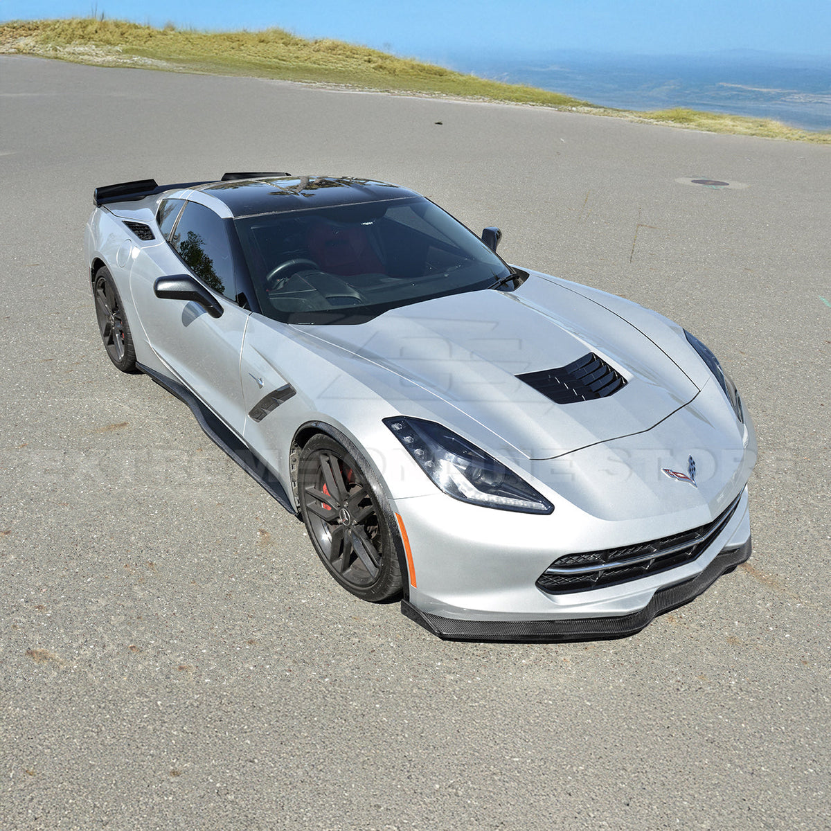 Chevrolet Corvette C7 Stage 2 Front Splitter With Side End Caps image 19