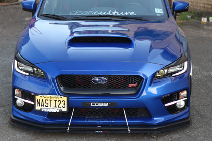 Carbon Fiber Wind Splitter w/ Rods-Subaru WRX/STI  2015-2017 (OEM Lip)