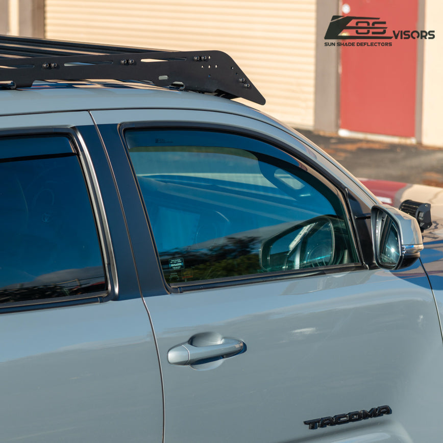 2016-Up Toyota Tacoma Double Cab Window Visors Wind Deflectors Rain Guards image 6