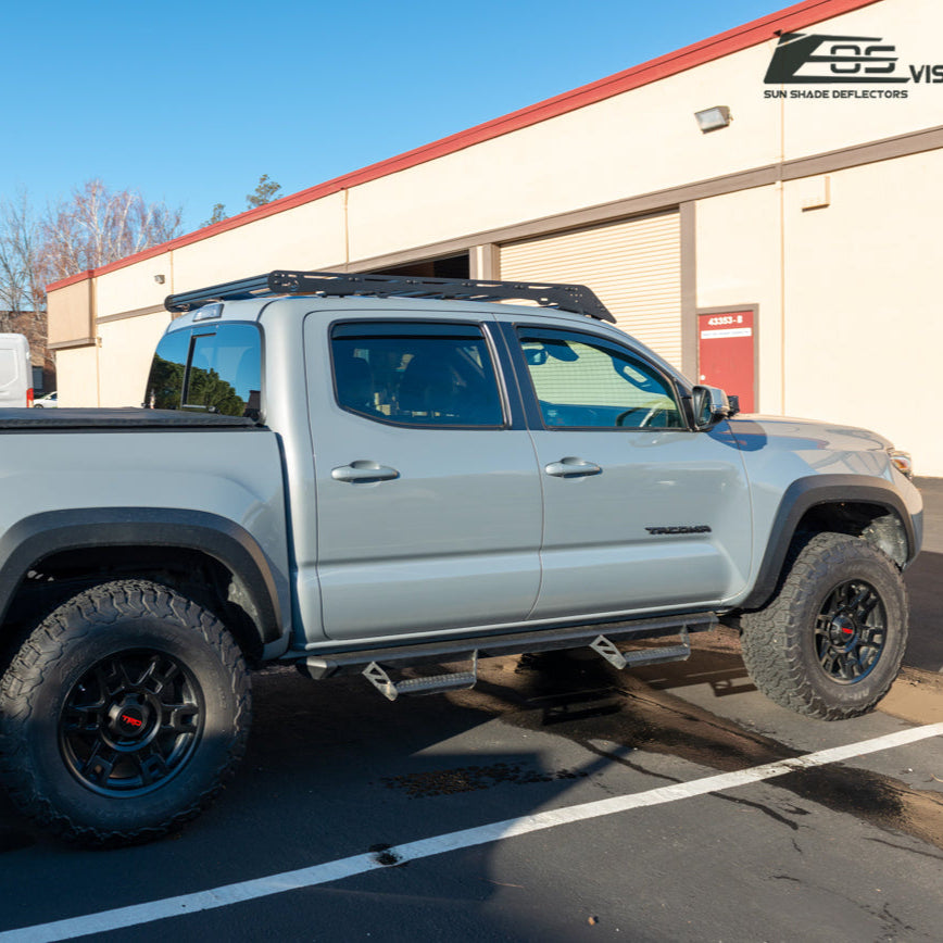 2016-Up Toyota Tacoma Double Cab Window Visors Wind Deflectors Rain Guards image 11