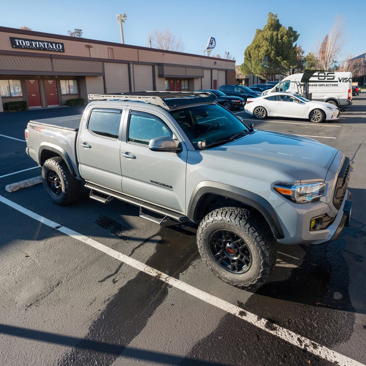 2016-Up Toyota Tacoma Double Cab Window Visors Wind Deflectors Rain Guards image 3