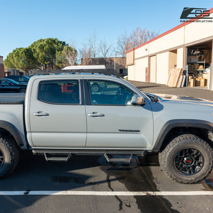2016-Up Toyota Tacoma Double Cab Window Visors Wind Deflectors Rain Guards image 9