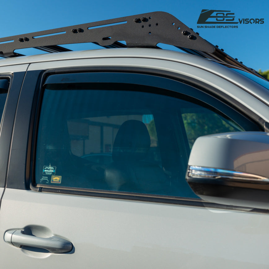 2016-Up Toyota Tacoma Double Cab Window Visors Wind Deflectors Rain Guards image 4