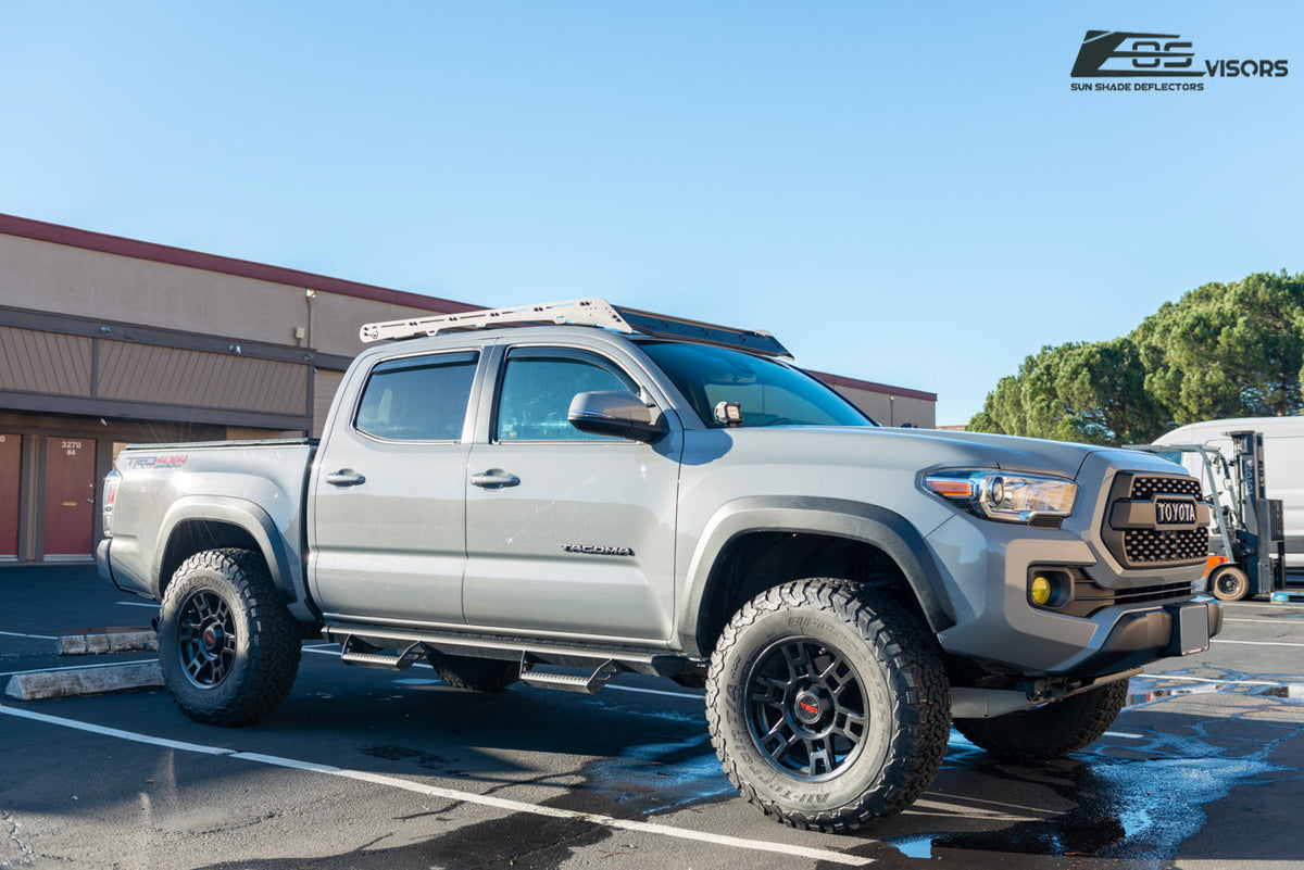 2016-Up Toyota Tacoma Double Cab Window Visors Wind Deflectors Rain Guards image 10