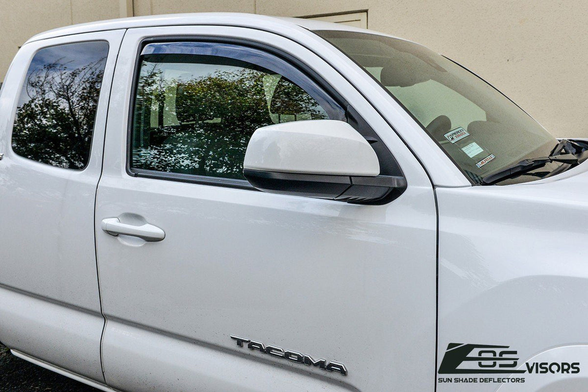 2016-Up Toyota Tacoma Extended Cab Window Visors Wind Deflectors Rain Guards image 8