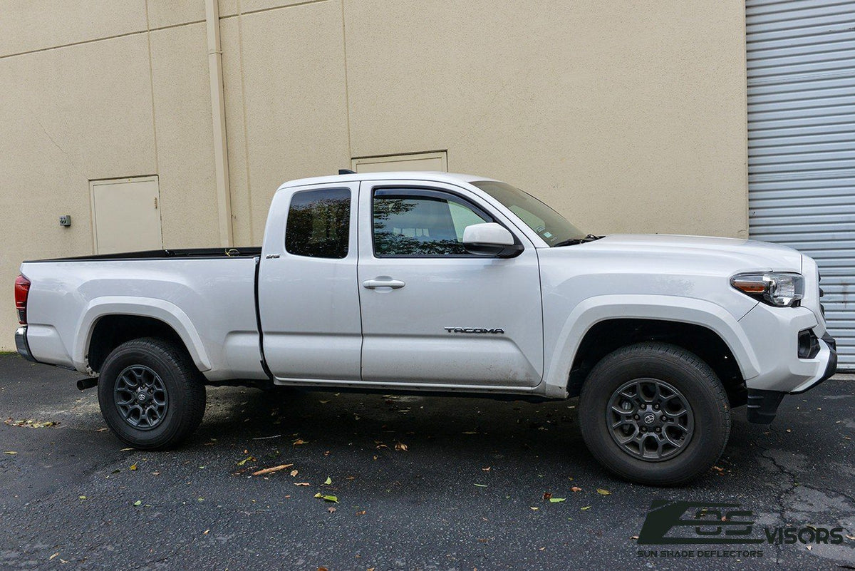 2016-Up Toyota Tacoma Extended Cab Window Visors Wind Deflectors Rain Guards image 6