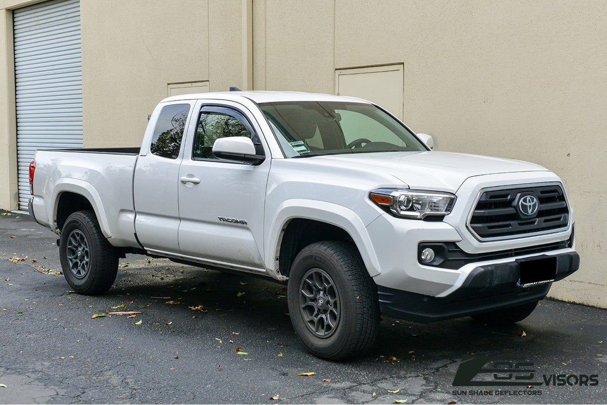 2016-Up Toyota Tacoma Extended Cab Window Visors Wind Deflectors Rain Guards image 3