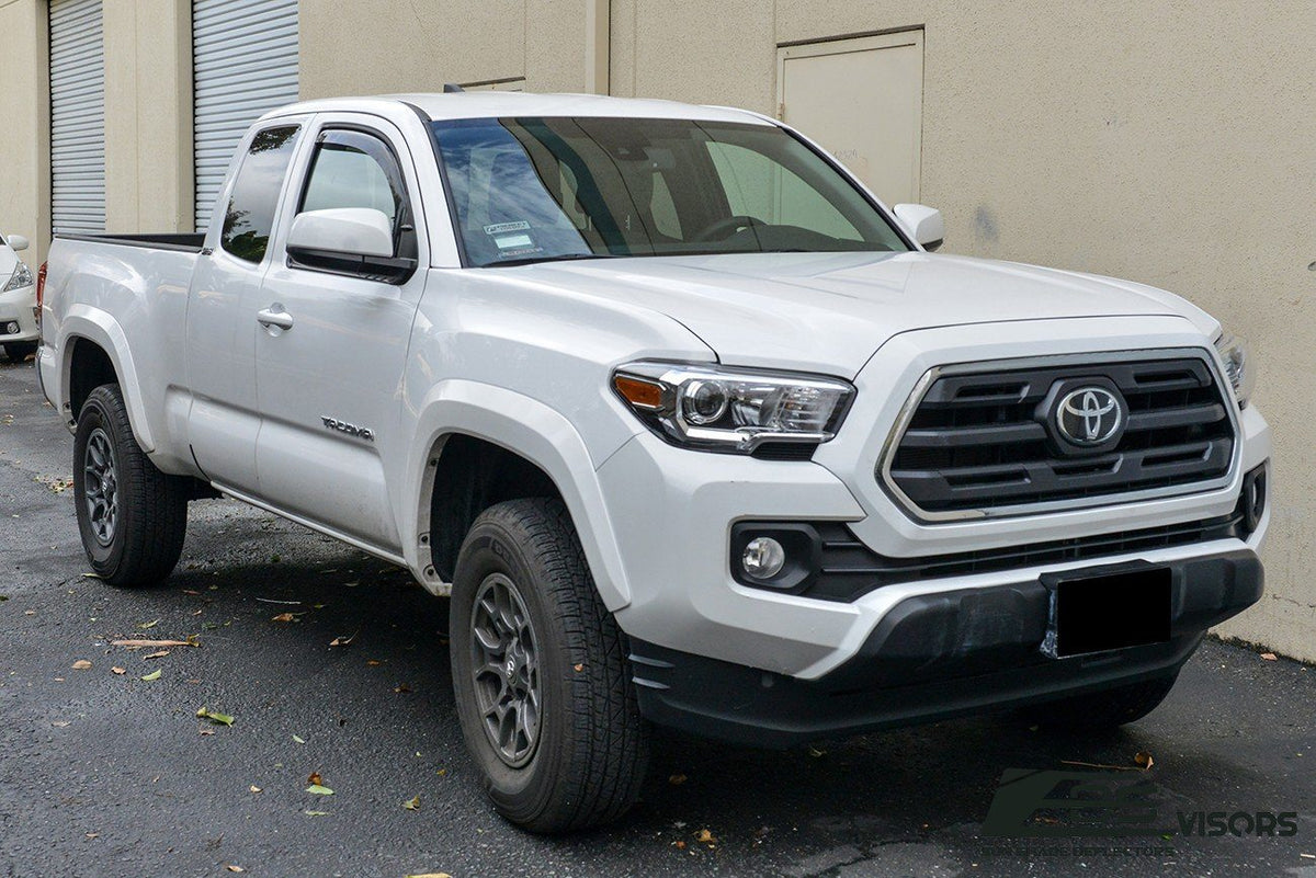 2016-Up Toyota Tacoma Extended Cab Window Visors Wind Deflectors Rain Guards image 5