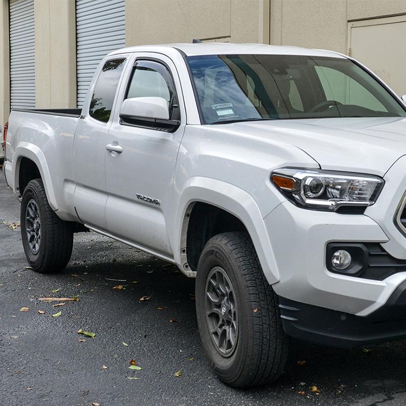 2016-Up Toyota Tacoma Extended Cab Window Visors Wind Deflectors Rain Guards image 1