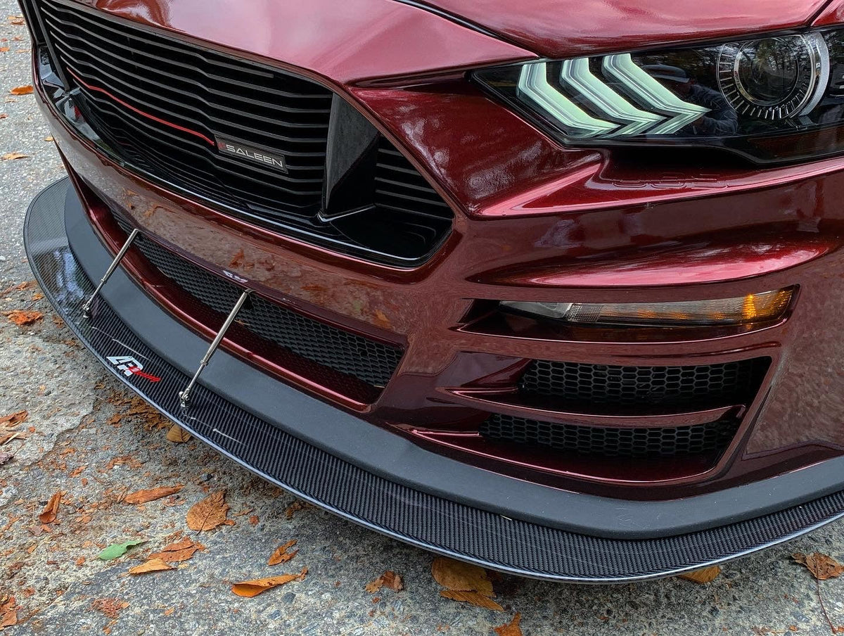 Carbon Fiber Front Wind Splitter-2018-2023 Ford Mustang S550