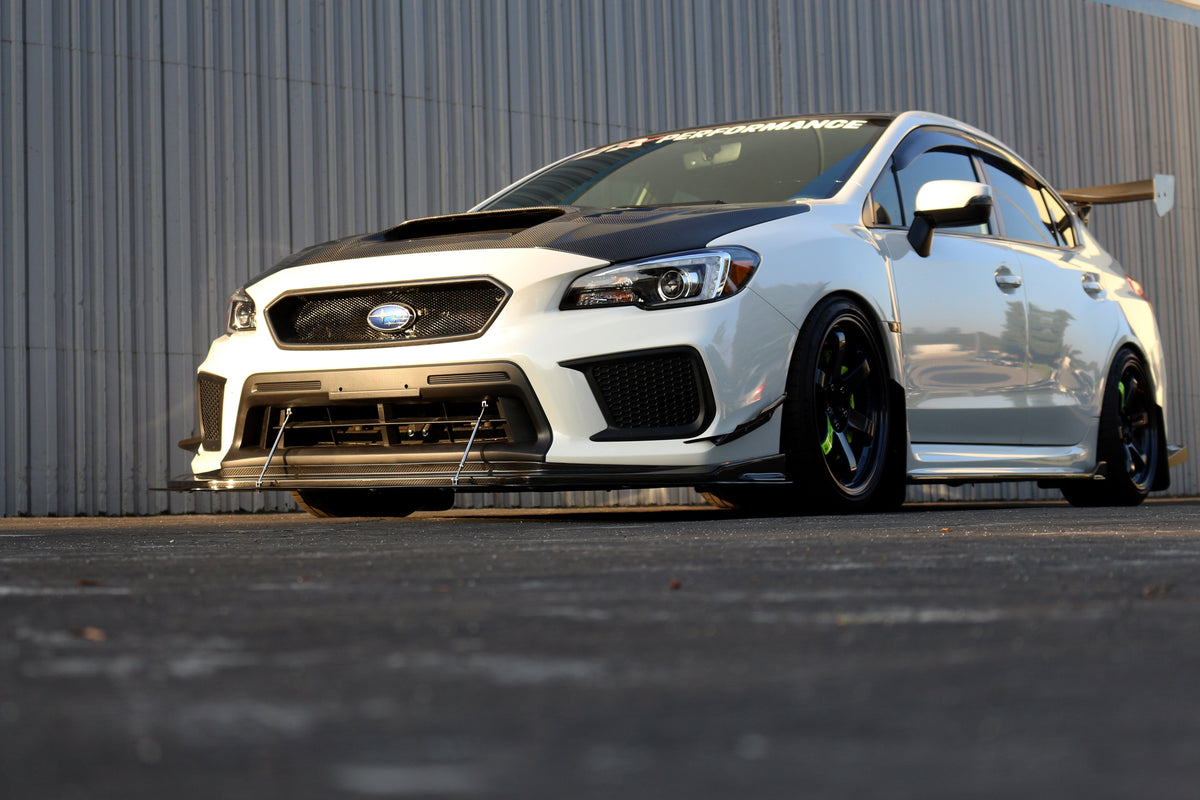 Carbon Fiber Wind Splitter w/ Rods- Subaru WRX/ STI 2018-2021 (APR Performance Lip)