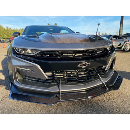 Carbon Fiber Front Wind Splitter-2019-2024 Chevrolet Camaro SS 1LE