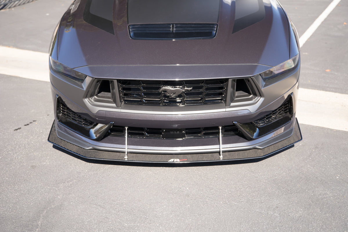 Carbon Fiber  Front Wind Splitter- 2024 - 2024 Ford Mustang Base Dark Horse