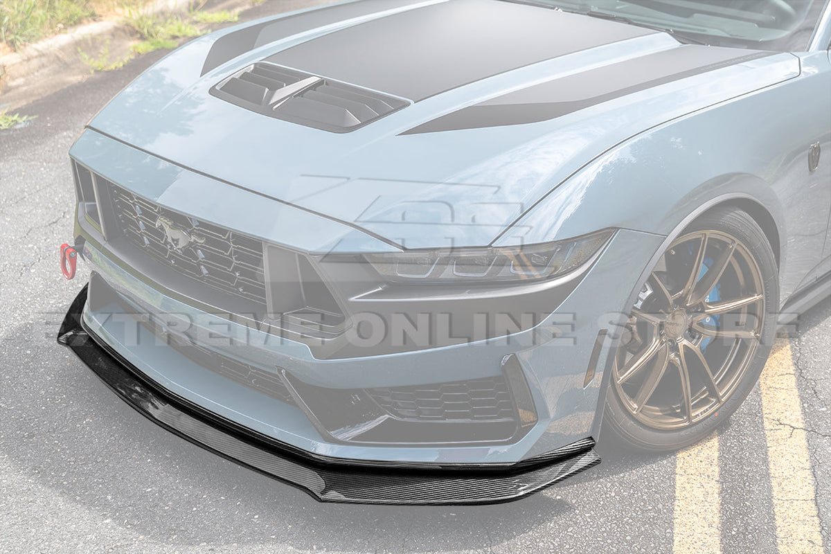 2024+ Ford Mustang Dark Horse DRY CARBON FIBER Front Splitter image 7