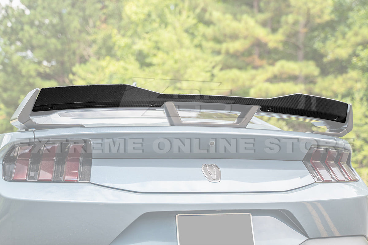 2024+ Ford Mustang Darkhorse DRY CARBON FIBER Rear Gurney Spoiler image 6