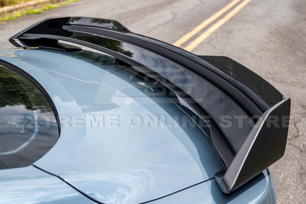 2024+ Ford Mustang Darkhorse DRY CARBON FIBER Rear Gurney Spoiler image 5
